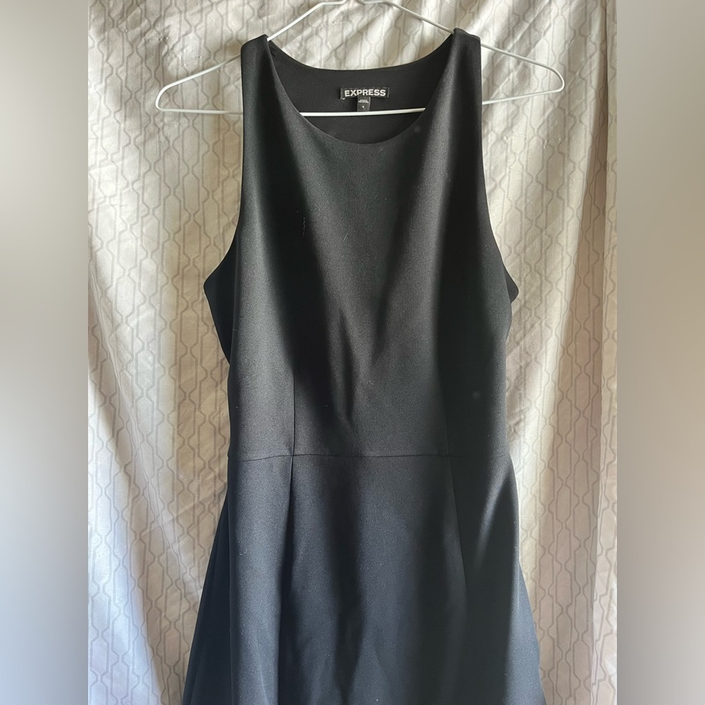 Express cutout back black minidress